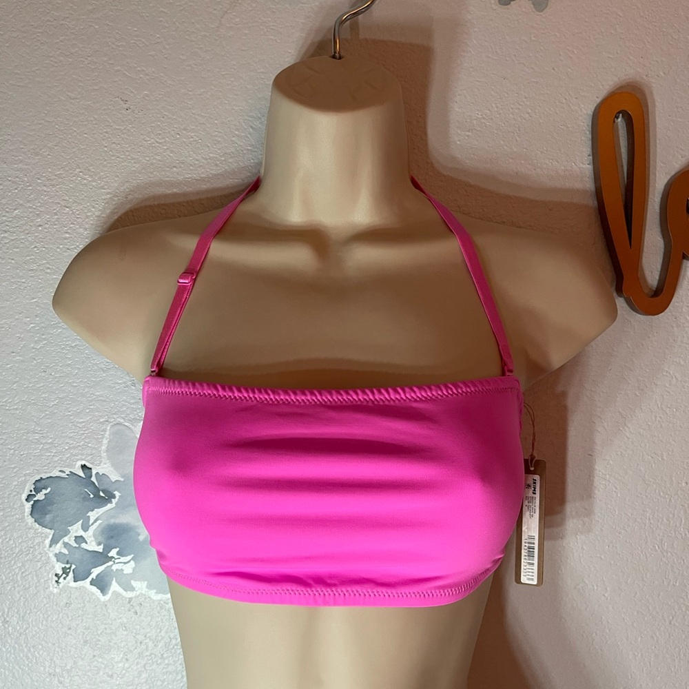 SKIMS SWIM HOT PINK BANDEAU